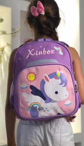 Morral infantil escolar diseños coloridos MB 1442 32 cm Unicornio lila